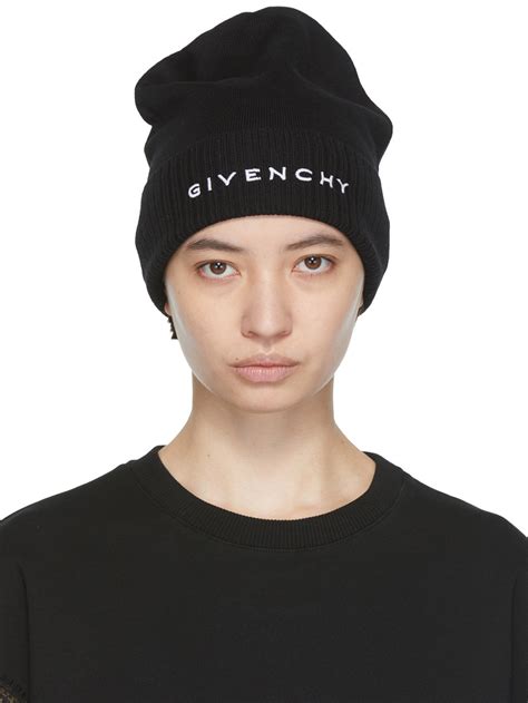 givenchy black embroidered logo beanie|Givenchy beanie sale.